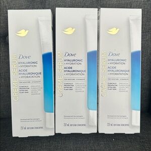 NEW 🆕 THREE Dove Hyaluronic Creme Serum for extra dry flaky skin 3 x 237 ml